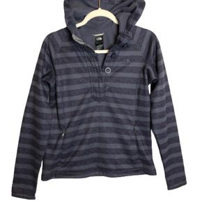 The North Face Navy/Gray Striped Hoodie S
